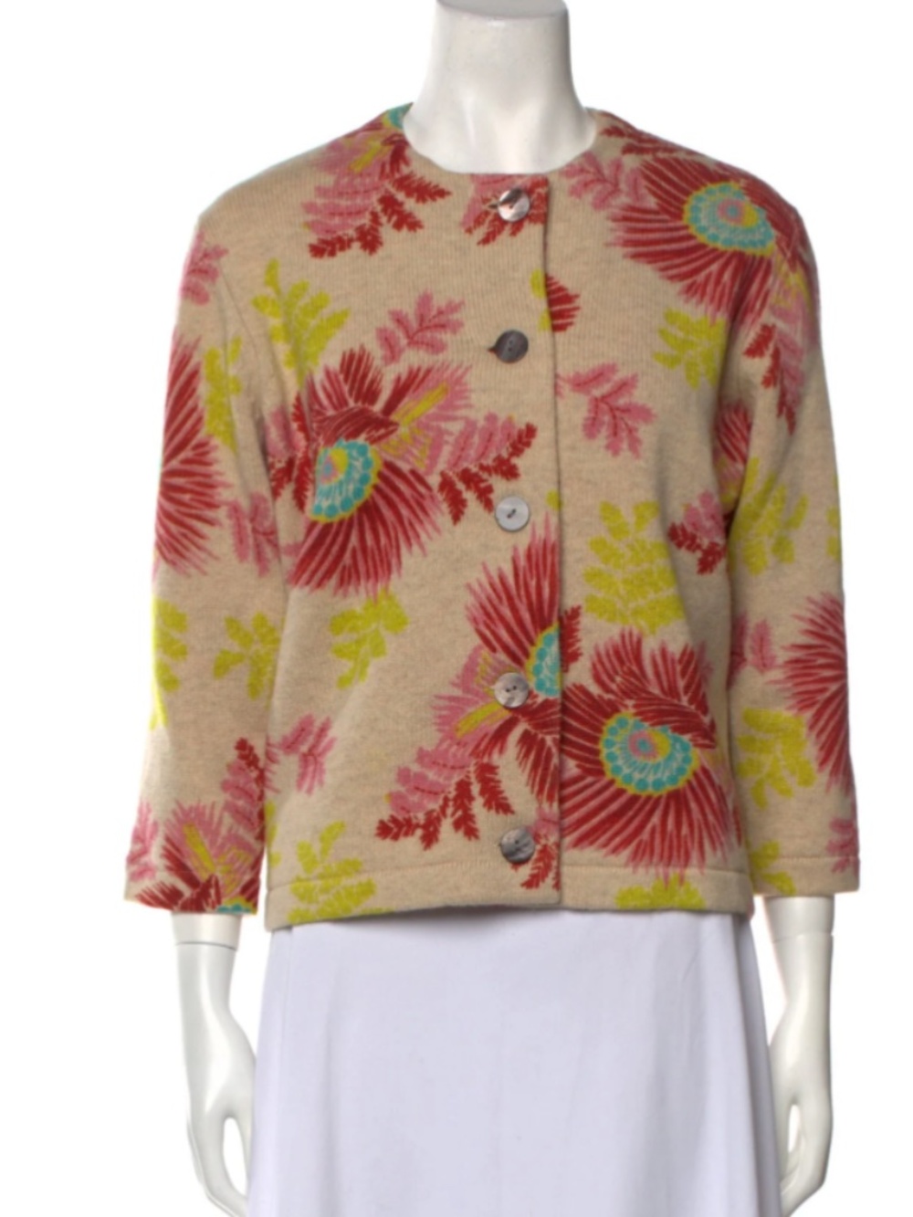Frances Valentine Floral Lambswool Sweater – Size XL